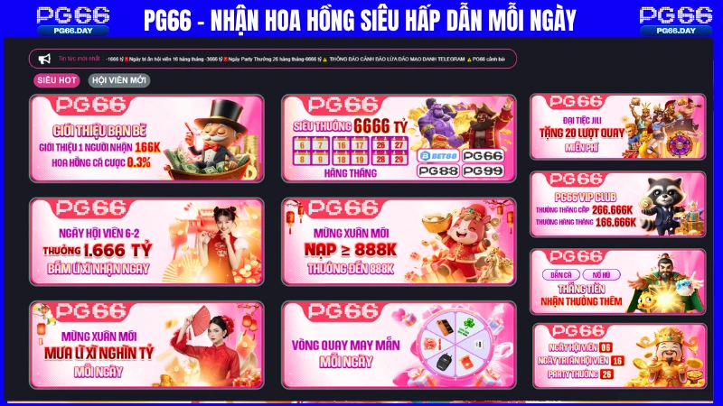 PG66 Khuyến Mãi - Tặng 66K Tân Thủ